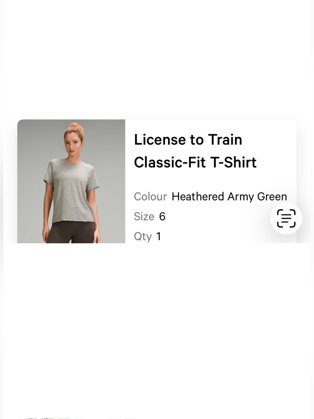 lululemon 🍋 license to train heathered army green classic fit shirt size 6 - Picture 8 of 11